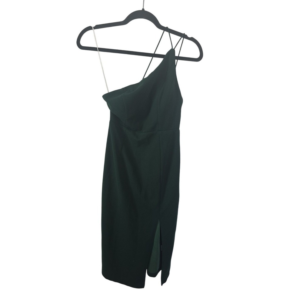 Hello Molly Women's One Shoulder Dress Green